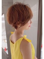 エル(LE)&nbsp;【LE】ピンクベージュ小顔マニッシュショートボブ顔周りカット