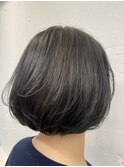 ダークグレージュ/丸みショート