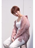 【Dulce】くすみピンク×ショートパーマ20代30代40代