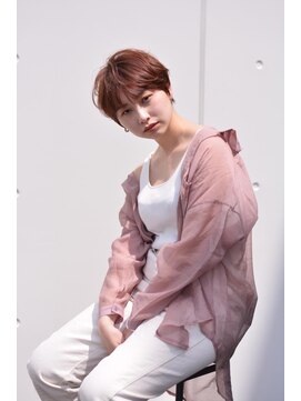 ドルセプラタ(Dulce plata) 【Dulce】くすみピンク×ショートパーマ20代30代40代