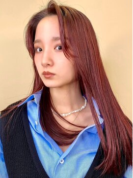 ピークアブー ワン(PEEK-A-BOO ONE) ローズカラーの艶髪ヘア　松永幸征