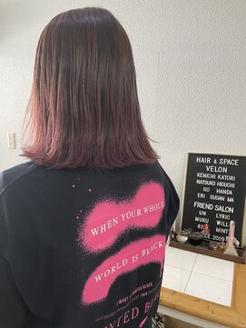 ヘアアンドスペース ベロン(hair&space velon) ピンクカラー
