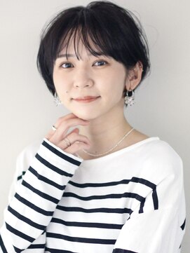 サーカス バイ ビュートリアム 青山(CIRCUS by BEAUTRIUM) 小顔　黒髪　パーマショート　暗髪　　前髪あり　耳かけショート