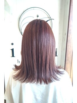 イコウヘアデザイン(icou hair design) ピンクベージュ×外ハネ