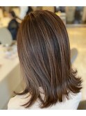 ナチュラルハイライト/アースカラー/ことりベージュ/30代40代