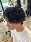 ツイストスパイラルパーマ波巻きスパイラルパーマセンターパート