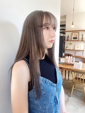 ヘアーアイストゥーレ(HAIR ICI TRE) グレーベージュカラーダークアッシュベージュくすみカラー黒髪