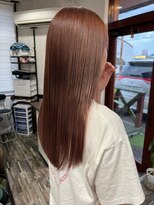 ヘアー リードレス(hair Re:dress)&nbsp;うるつやこなれストレートロングヘア 髪質改善バーガンディー