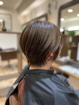アイニ 河内小阪店(aini)&nbsp;白髪ぼかしカラー白髪ぼかしハイライト大人ショート30、40、50代