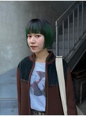 bibito 緑　マッシュボブ　ミニボブ　ワイドバンク　ブリーチ