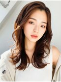 10代20代30代小顔韓国ヘアロングベージュ美髪くびレイヤー