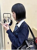 【snuw_hotaru】高校生ボブ似合わせカットストレートパーマ