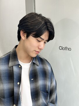 クロト(Clotho) センターパート/波巻きツイストスパイラルメンズカットパーマ