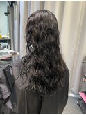 ロングパーマ スパイラルパーマ グレージュ