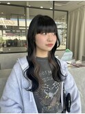 インナーカラー　グレー