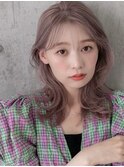 #53/イメチェン/ホワイトブロンド/外ハネボブ/ワイドバング/仙台
