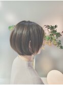 丸みショートボブ　前髪あり　２０代３０代４０代５０代