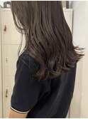 クラゲヘアミディアムヘアオリーブグレージュミニボブミディアム