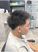 テーパーフェード×スパイキーショート