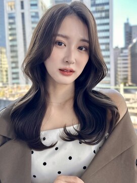 バイオレットジェム(Violet`jem) 韓国ロングレイヤー顔まわりカットショコラブラウンKA-54