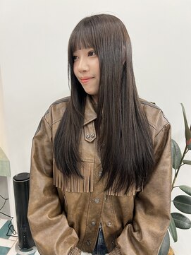 ノード(NODE) 栄カットカラー透明感ナチュラルロング　ブラウン