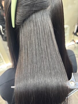 ファビ 渋谷(Fab) くびれヘア/暗めカラー/アプリコットオレンジ/縮毛矯正