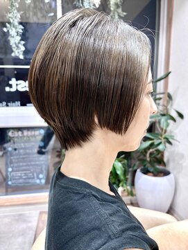 エスト 幕張本郷(est.) 大人かわいい小顔黒髪ココアベージュオリーブグレークラゲヘアー