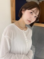 ラミエ バイ メルト 吉祥寺(lamie by melt) 久保田)ミニボブぷつっとカットまろやかベージュ切りっぱなし