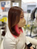 ヘアー クチュリエ ビーホワイト(hair couturier B:white)&nbsp;インナーカラー(PINK)