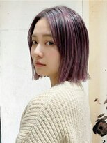 エノア 東京(ENORE)&nbsp;大人可愛い紫のハイライトで透明感UP