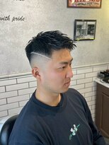 バーバーブロス 長堀店(BARBER BROS) 【BarBerBROS】ベリーショート バーバー ラインフェード