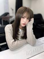 ロムーク 表参道(LOMKH)&nbsp;韓国ロングレイヤーカット顔周りシールエクステ春ハッシュカット