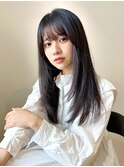 レイヤーカット/顔周りレイヤー/小顔ヘア/髪質改善ストレート