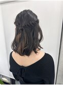 結婚式参列に♪/お呼ばれヘア/おとなっぽヘア/編み込み/ロング