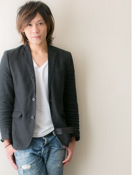 メンズヘア ビーセカンド 草加店(MENS HAIR B-2) 伸びかけカラーのレトロ大人フェザーネオウルフH