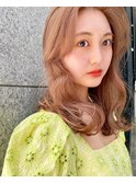 ナチュラルベージュと顔まわり!レイヤー