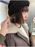 ボブとグレーベージュ