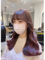 ワンホンヘア＊フェザーバング＊ローズピンク【ZinaCENTRAL】