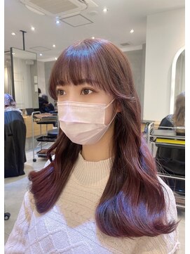 ジーナ セントラル銀座(Zina) ワンホンヘア＊フェザーバング＊ローズピンク【ZinaCENTRAL】