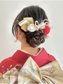 綾橘 成人式　ヘアセット＆振袖着付　［所沢］