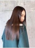【切りっぱなしボブ/エアリーロング/美髪/ピンクブラウン/渋谷】