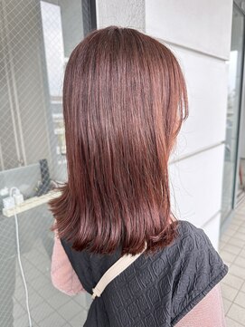 セプト 天神大名(SEPT.) ミディアムヘア ピンクパープル 髪質改善カラー シースルー 韓国