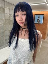 トゥコ(tuco)&nbsp;ブルーカラー　前髪ギザギザ ブリーチ　ロング