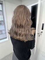 ペレ 栄店(PELE) デザインカラー/レイヤーカット/ウェットヘア/オリーブベージュ