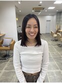 顔まわりレイヤースタイル/ミディアムヘア/夏目寧々