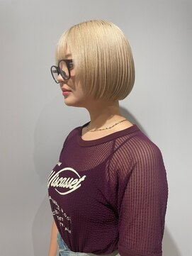 リガナッツ 池袋店(Riganuts) ボブ/ミニボブ/ブリーチ/ハイトーン/ブロンド/ベージュ