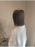 切りっぱなしボブ/マットアッシュ
