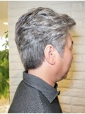 40代50代60代×メンズアップバングパーマ