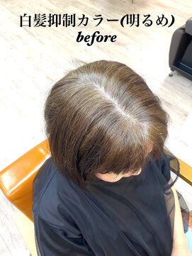 白髪抑制カラー【before】