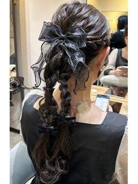 編みおろしツイン/ツインポニー